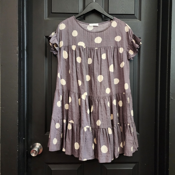 Bucketlist Polka Dot Tiered Babydoll Dress - Picture 2 of 14